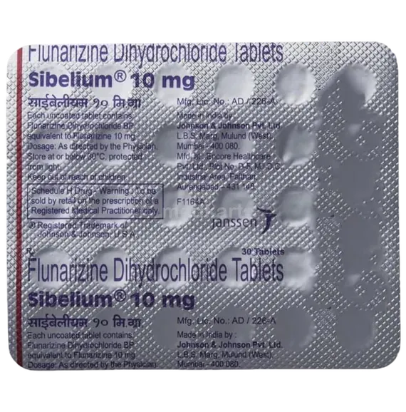 sibelium 10mg tablet 30's
